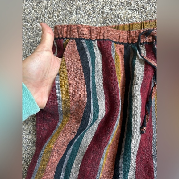 Garnet Hill 100% linen easy to wear mini striped skirt size small - Picture 3 of 8